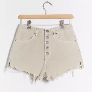 NWT Citizens of Humanity Annabelle Ultra High-Rise Frayed Denim Shorts